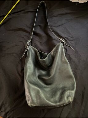 Coach Black Large Leather Slouchy Hobo Shoulder Bag